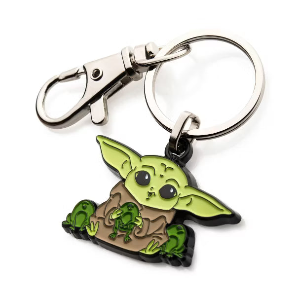 Star Wars The Mandalorian Grogu Eating Space Frogs Enamel Keychain