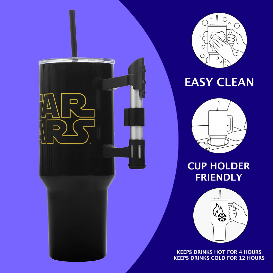 Star Wars 40 oz Insulated Tumbler Mug with Lightsaber Handle