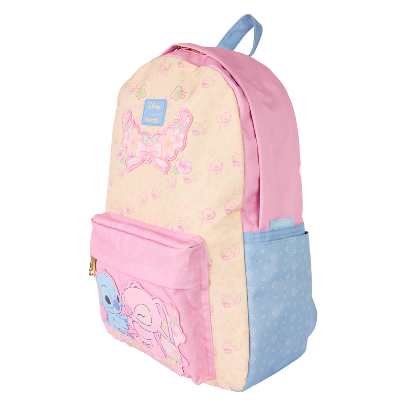 Disney Stitch & Angel All-Over Print Nylon Full-Size Backpack