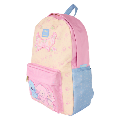 Disney Stitch & Angel All-Over Print Nylon Full-Size Backpack