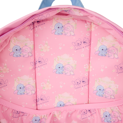 Disney Stitch & Angel All-Over Print Nylon Full-Size Backpack