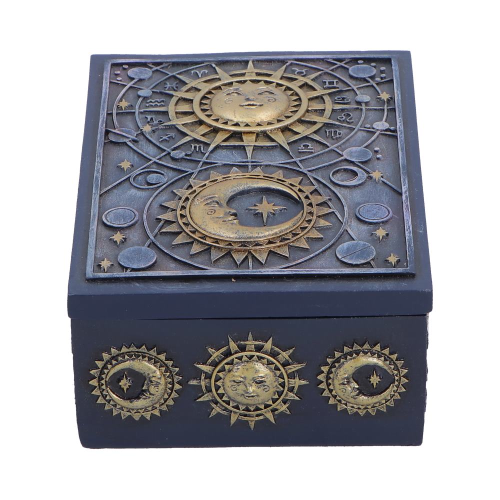 Sun and Moon Astrology Celestial Treasure Trinket Jewelry Box