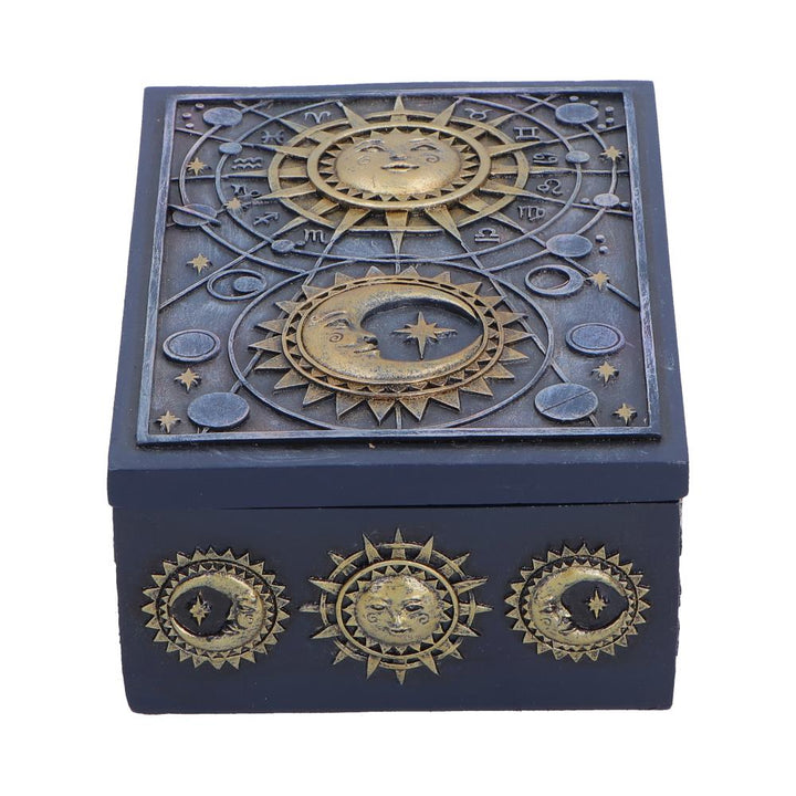 Sun and Moon Astrology Celestial Treasure Trinket Jewelry Box