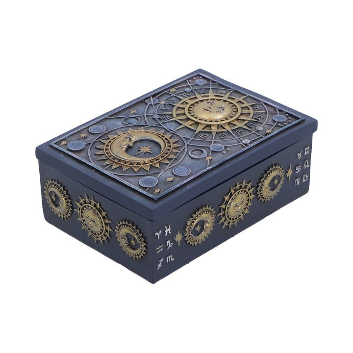 Sun and Moon Astrology Celestial Treasure Trinket Jewelry Box
