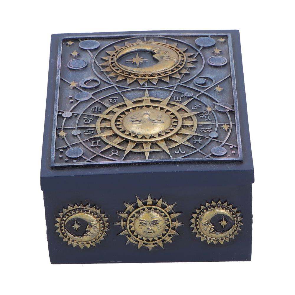 Sun and Moon Astrology Celestial Treasure Trinket Jewelry Box