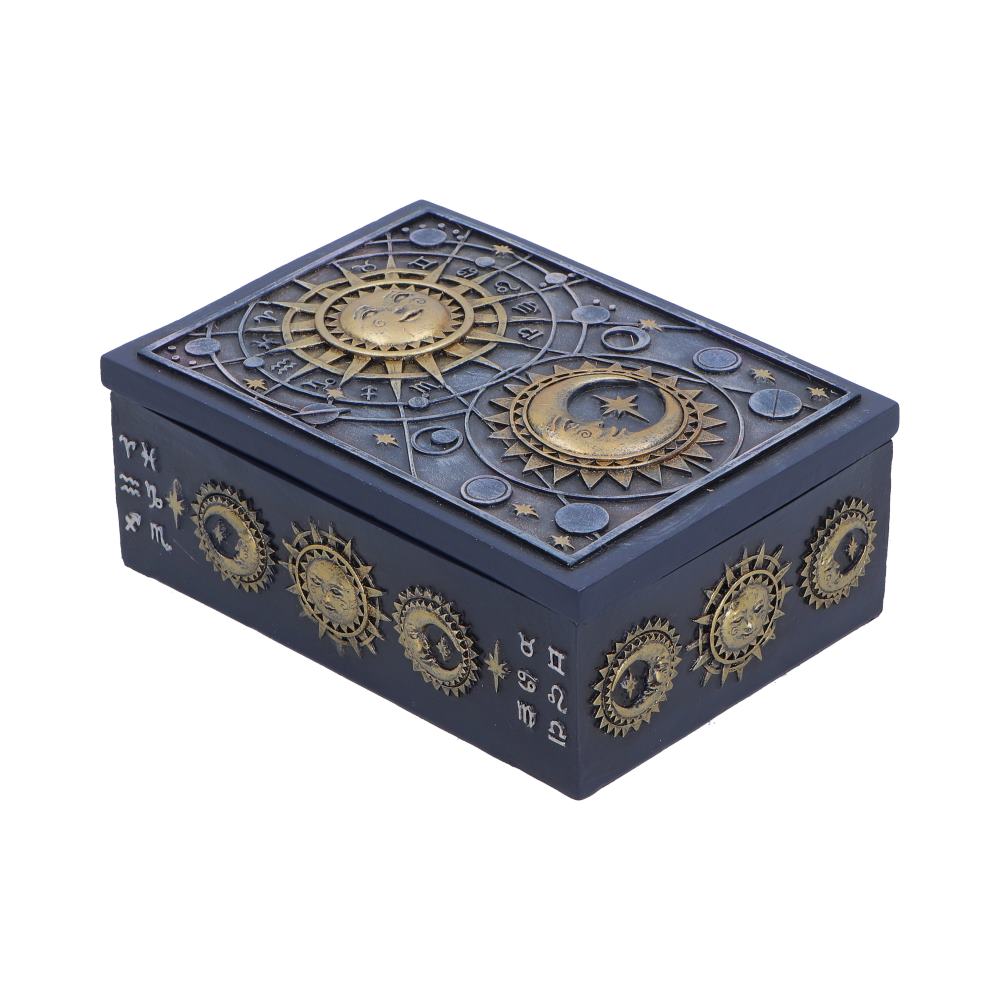 Sun and Moon Astrology Celestial Treasure Trinket Jewelry Box