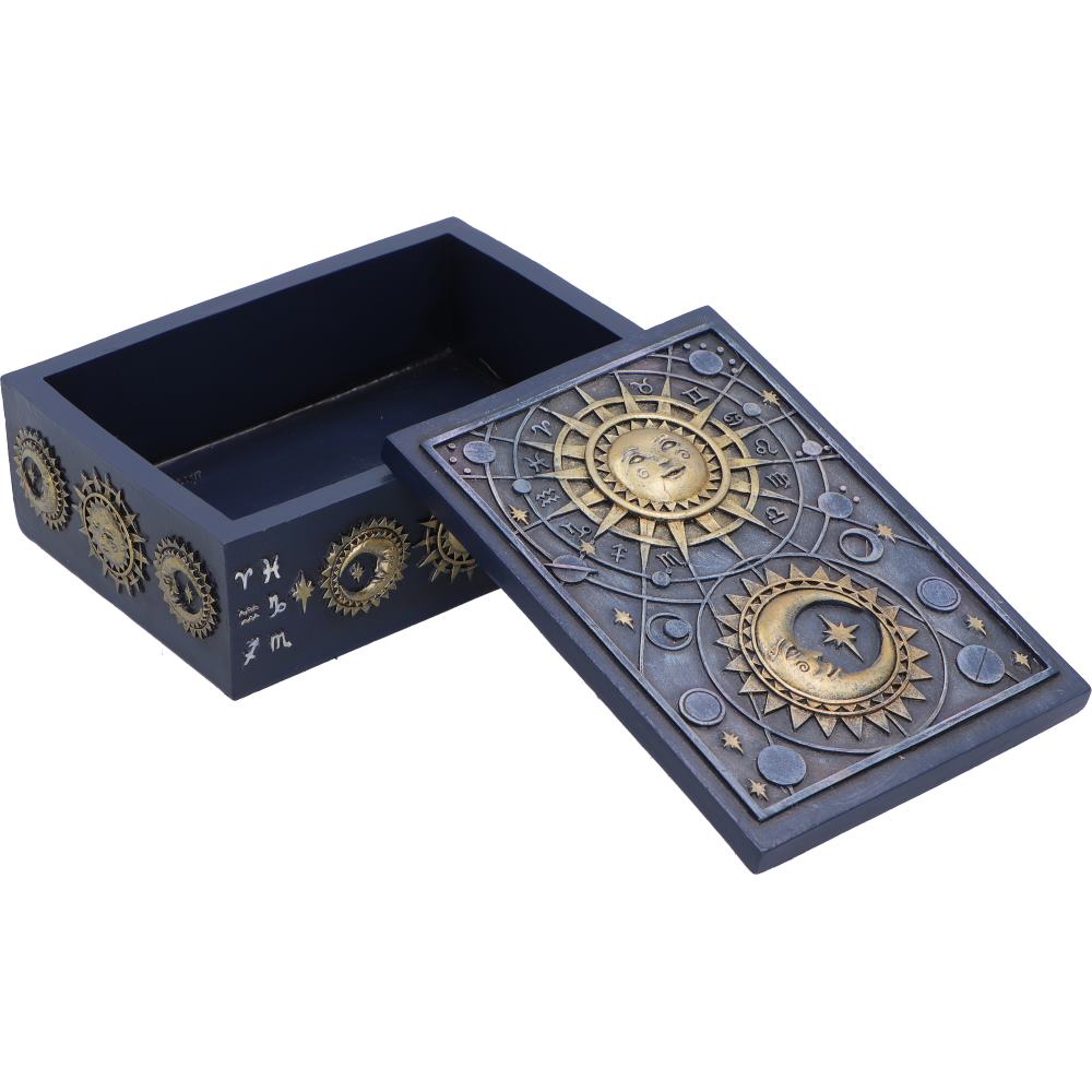Sun and Moon Astrology Celestial Treasure Trinket Jewelry Box