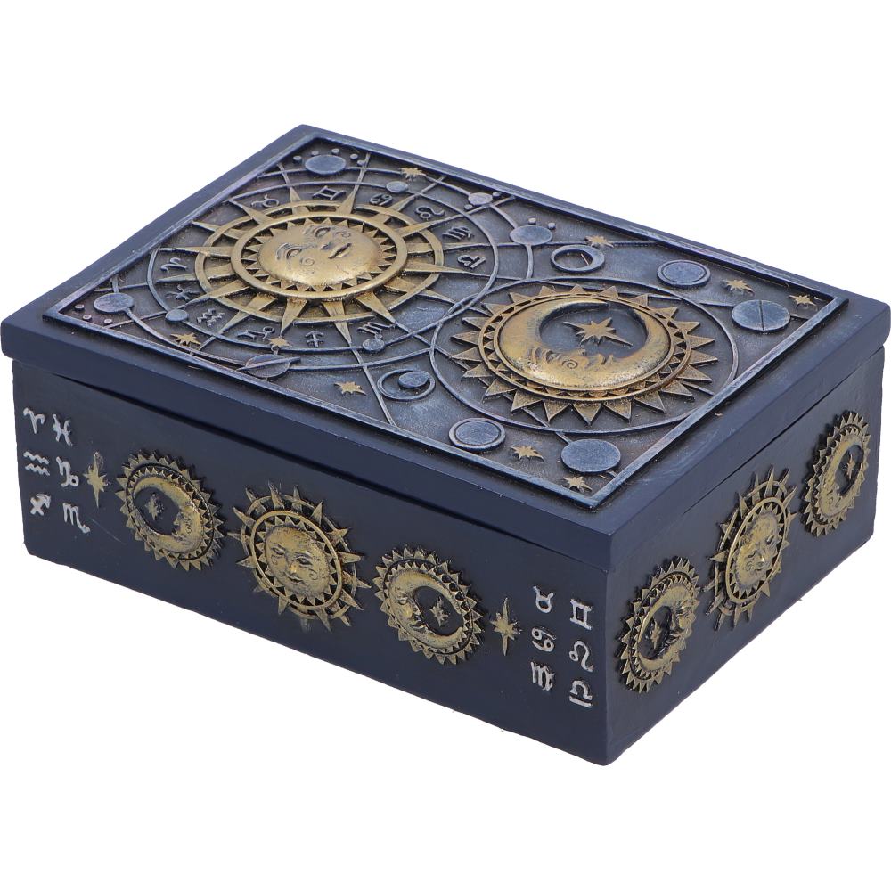 Sun and Moon Astrology Celestial Treasure Trinket Jewelry Box
