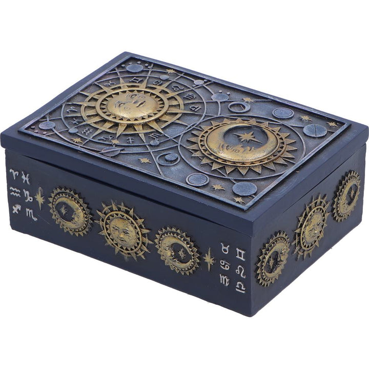 Sun and Moon Astrology Celestial Treasure Trinket Jewelry Box