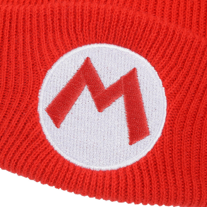 Mario Super Mario Embroidered Logo Cuff Beanie
