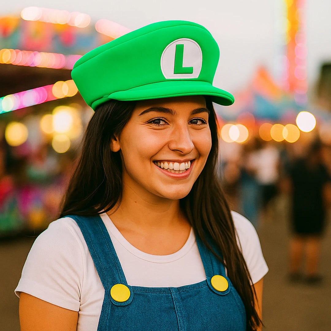 Super Mario Bros Luigi Cosplay Hat