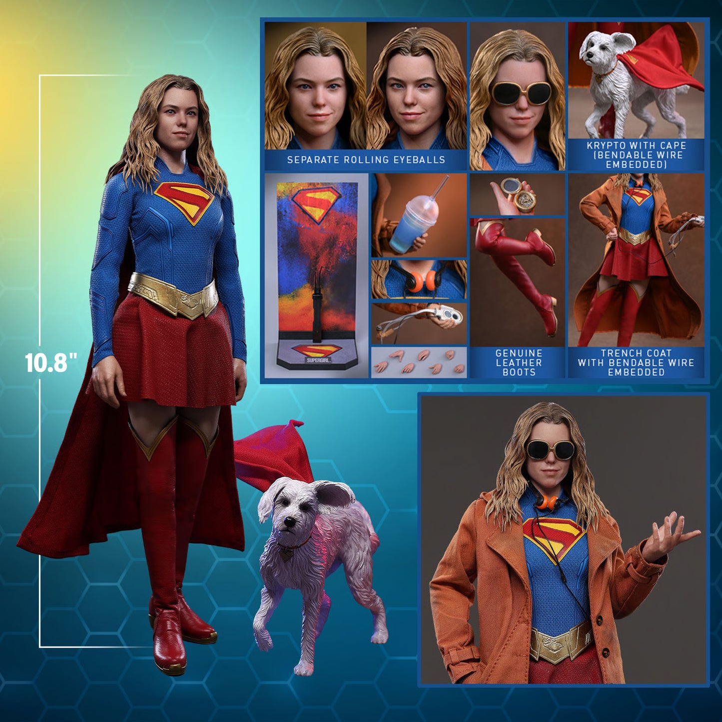 *Pre-Order* Supergirl & Krypto (DC Comics) Sixth Scale Figure Set by Hot Toys