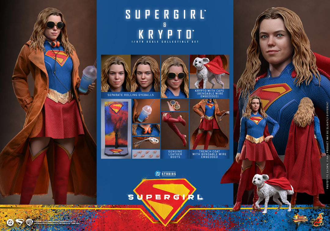 *Pre-Order* Supergirl &amp; Krypto (DC Comics) Sixth Scale Figure Set by Hot Toys