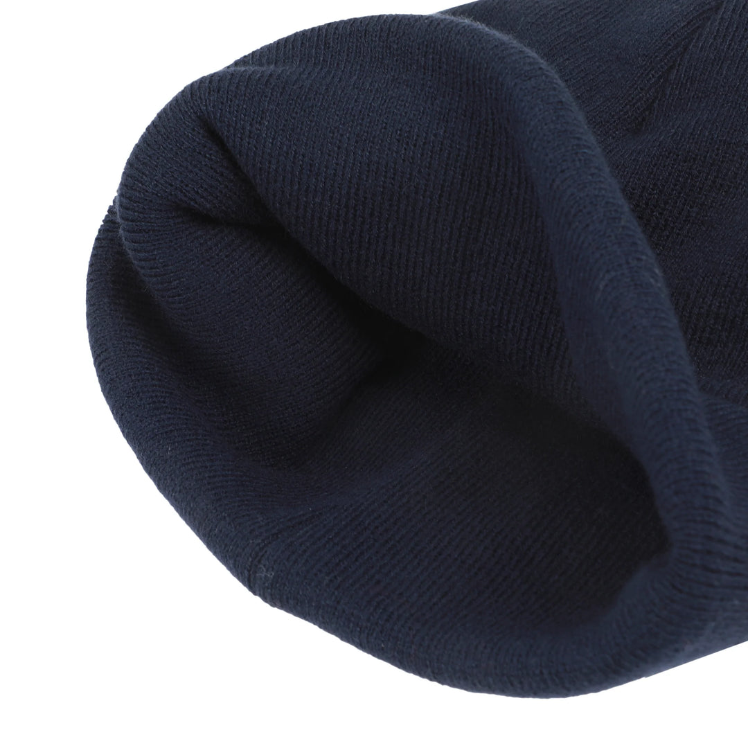 Superman DC Comics Logo Embroidered Navy Knit Cuff Beanie Hat