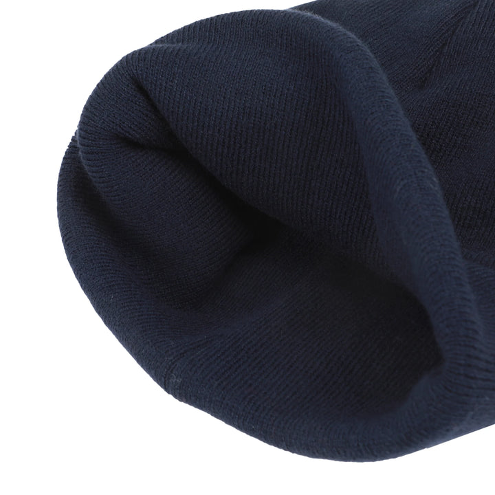 Superman DC Comics Logo Embroidered Navy Knit Cuff Beanie Hat
