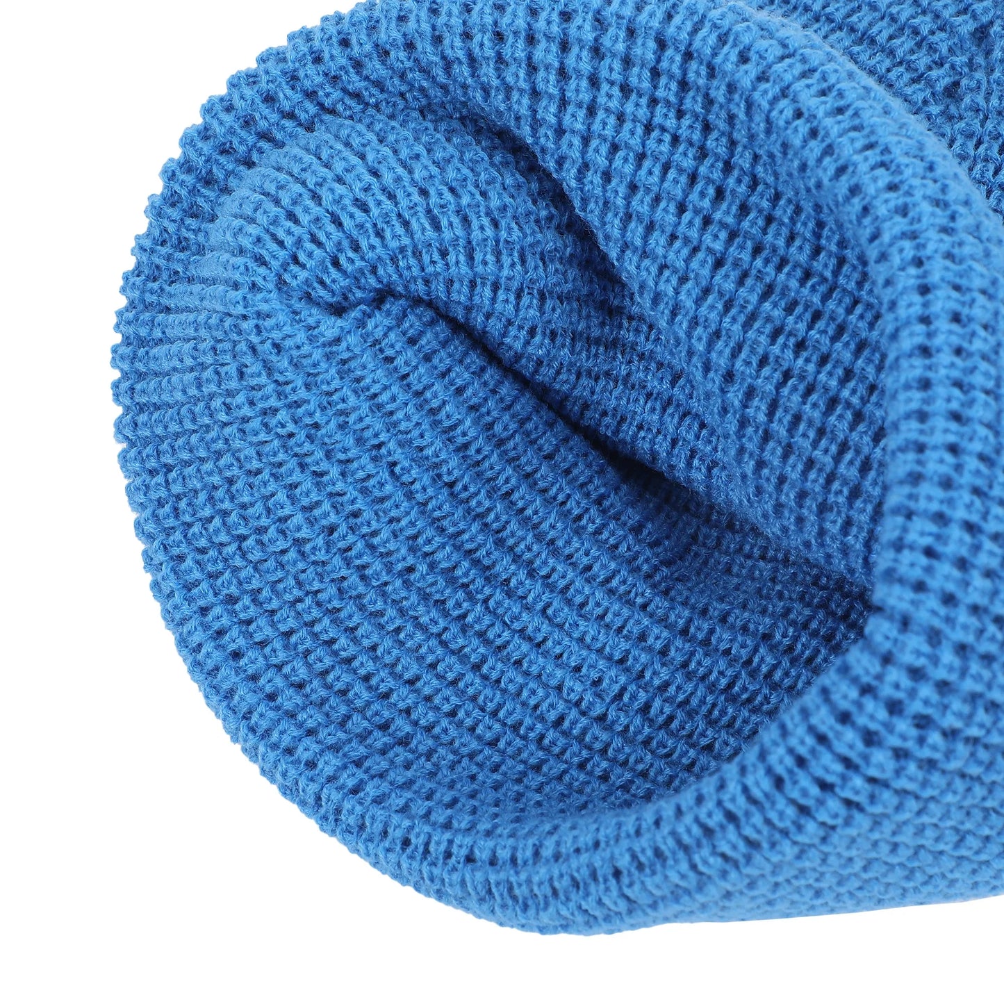 Superman Logo Embroidery Waffle Knit Cuff Beanie