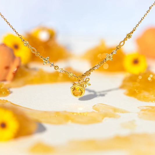 Disney Winnie the Pooh Sweet as Hunny Gold Necklace
