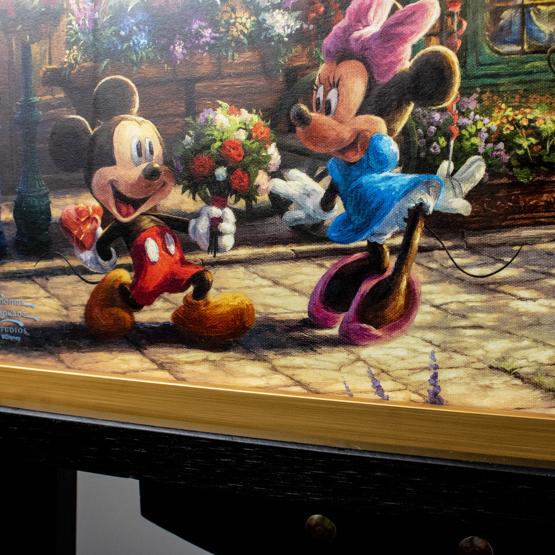 Sweetheart Cafe (Mickey &amp; Minnie Mouse) Disney Thomas Kinkade Framed Art Print