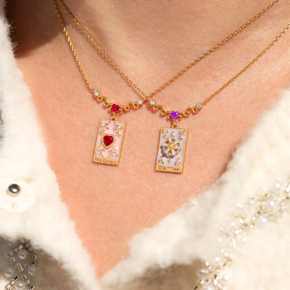 The Lovers Tarot Card Necklace
