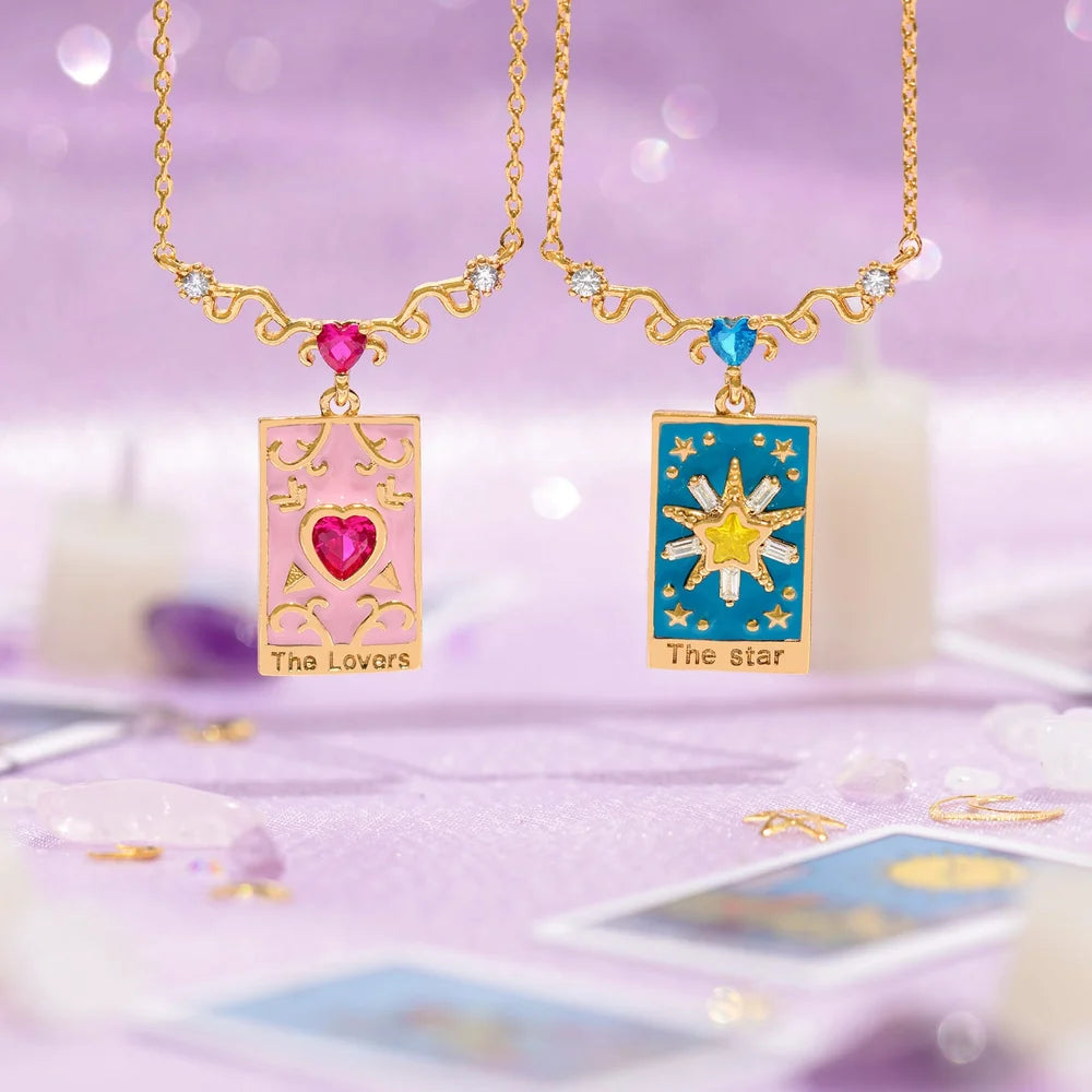 The Lovers Tarot Card Necklace