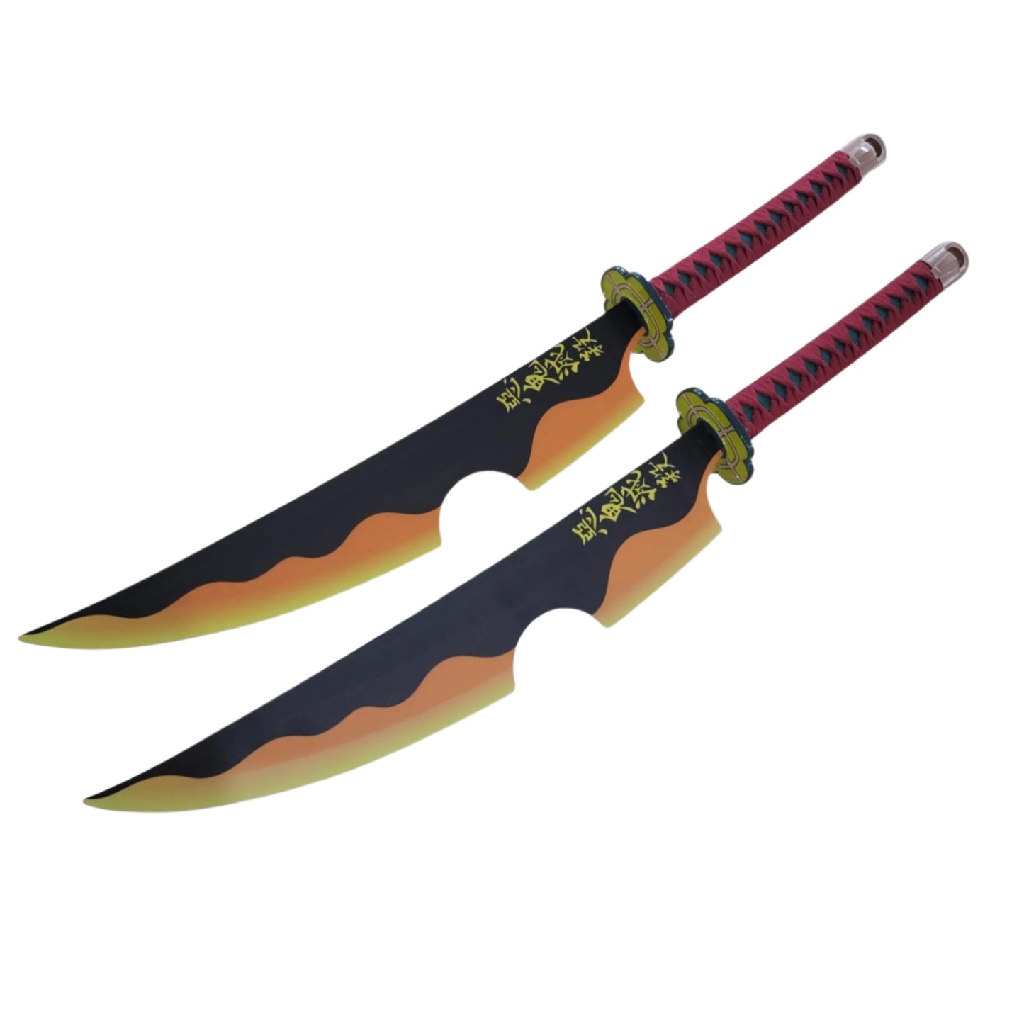 Tengen Uzui Swords (Demon Slayer) Fire Orange Ver. Steel Replica Set of 2