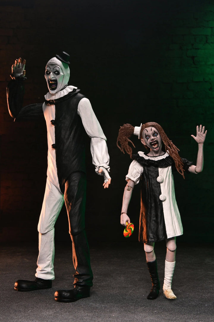 Terrifier 2 - Ultimate Art the Clown and The Little Pale Girl 7" Scale NECA Action Figure (2-Pack)