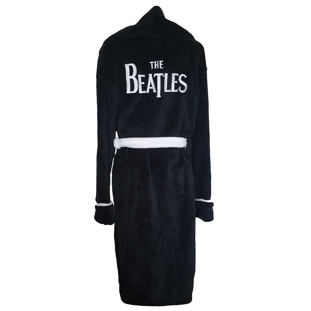 The Beatles Logo Plush Black Robe