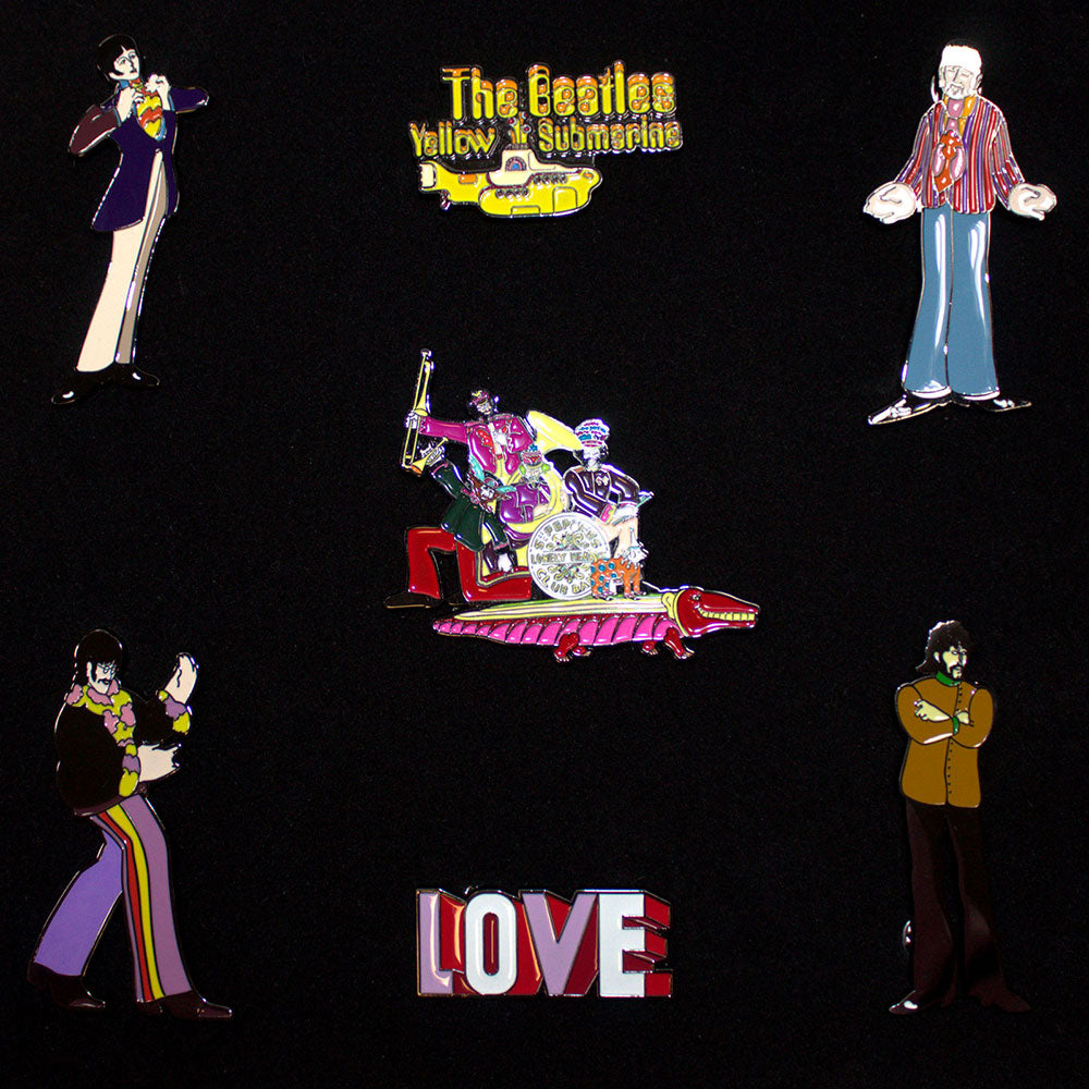 The Beatles Pin Badge Set: Yellow Submarine Band