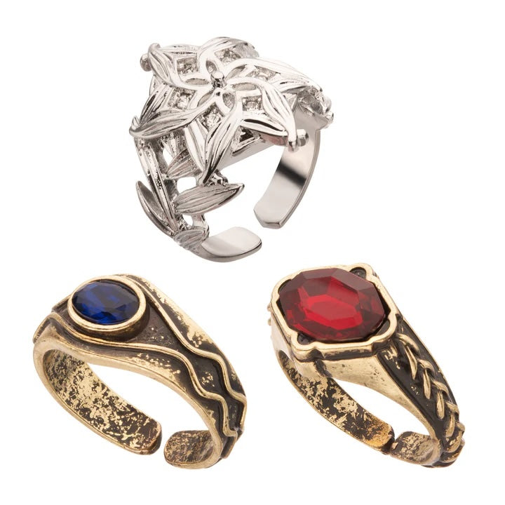 The Lord of The Rings Elven Rings of Power Set Fellowship Version