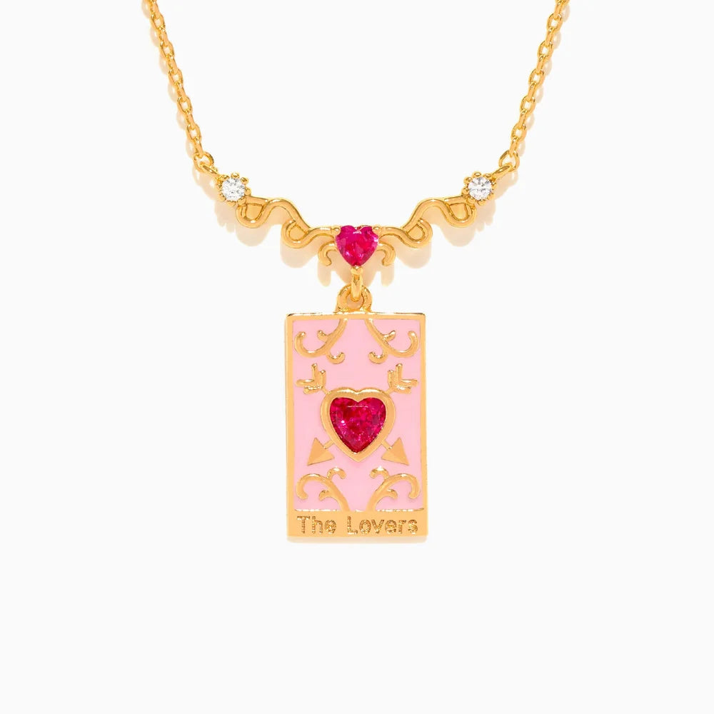The Lovers Tarot Card Necklace
