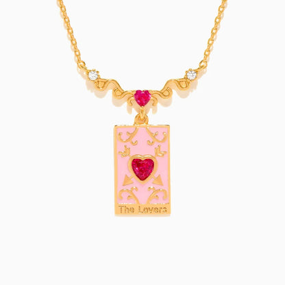 The Lovers Tarot Card Necklace
