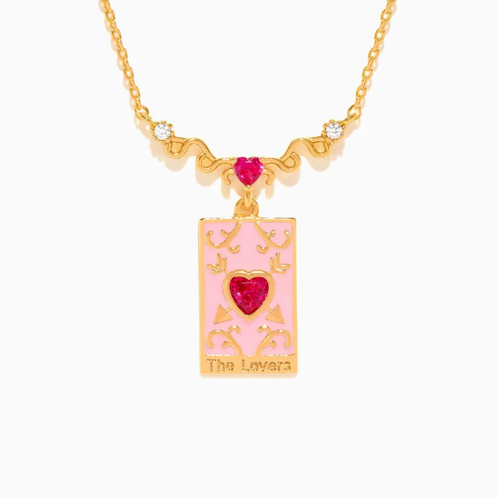 The Lovers Tarot Card Necklace