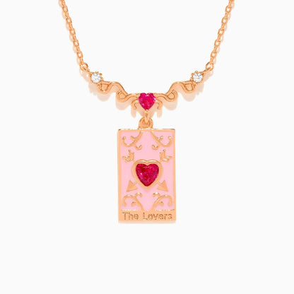 The Lovers Tarot Card Necklace