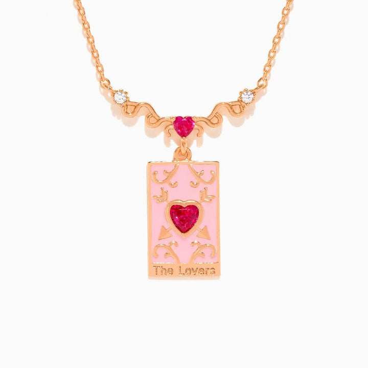 The Lovers Tarot Card Necklace