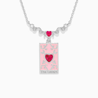 The Lovers Tarot Card Necklace
