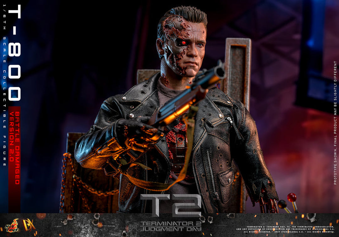 *Pre-Order* The Terminator T-800 (Battle Damaged Version 2.0) Sixth Scale Figure by Hot Toys