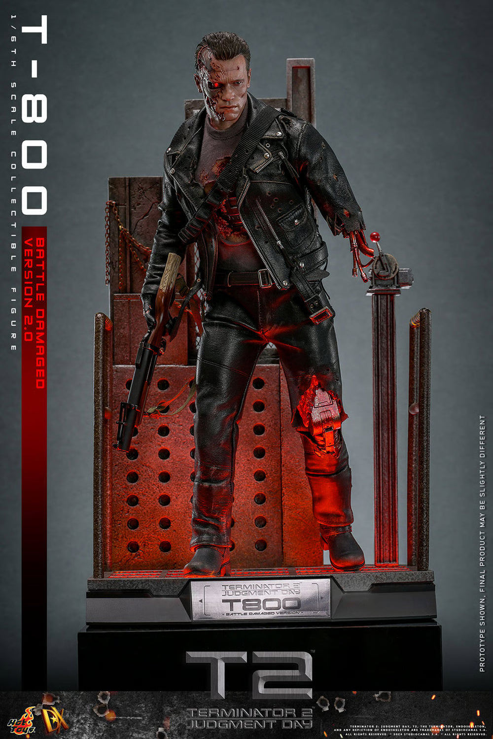 *Pre-Order* The Terminator T-800 (Battle Damaged Version 2.0) Sixth Scale Figure by Hot Toys