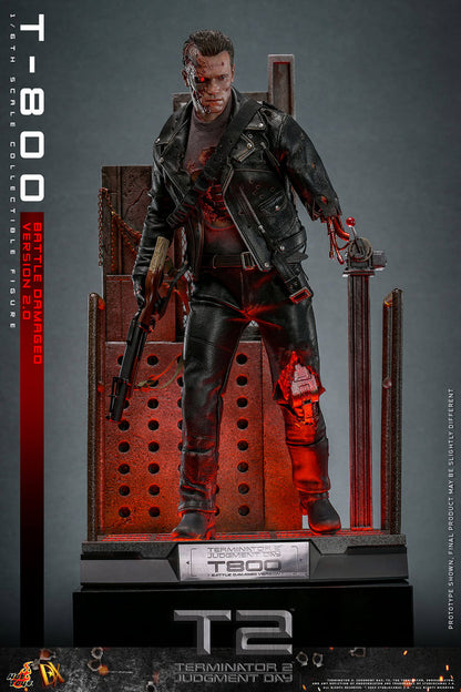 *Pre-Order* The Terminator T-800 (Battle Damaged Version 2.0) Sixth Scale Figure by Hot Toys