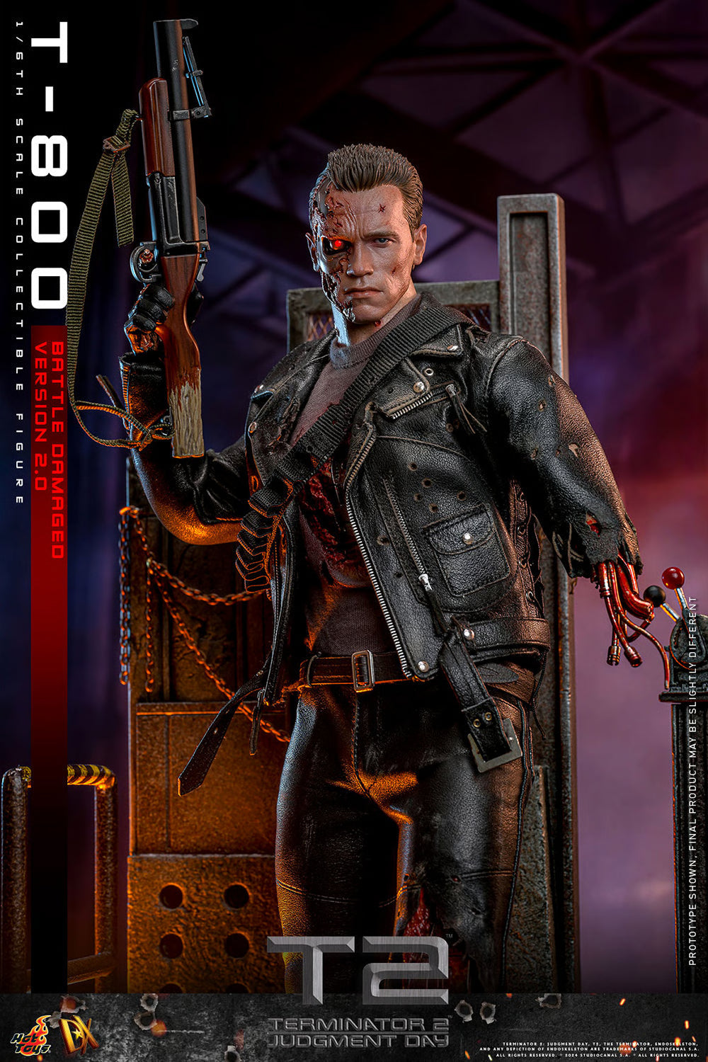 *Pre-Order* The Terminator T-800 (Battle Damaged Version 2.0) Sixth Scale Figure by Hot Toys
