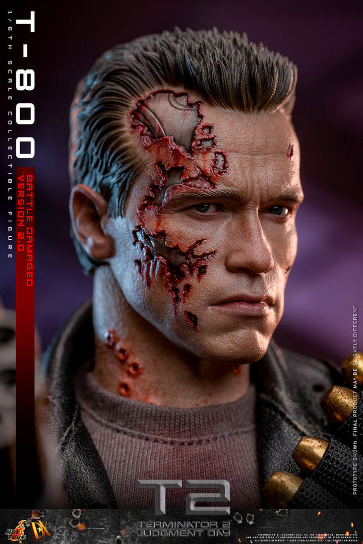 *Pre-Order* The Terminator T-800 (Battle Damaged Version 2.0) Sixth Scale Figure by Hot Toys