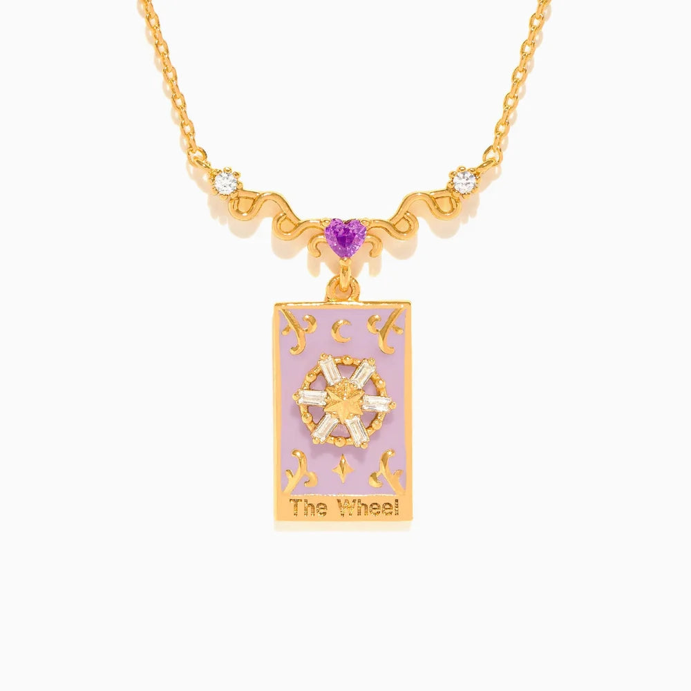 The Wheel of Fortune Tarot Card Necklace