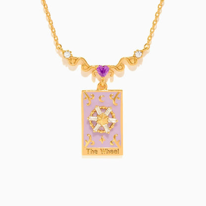 The Wheel of Fortune Tarot Card Necklace