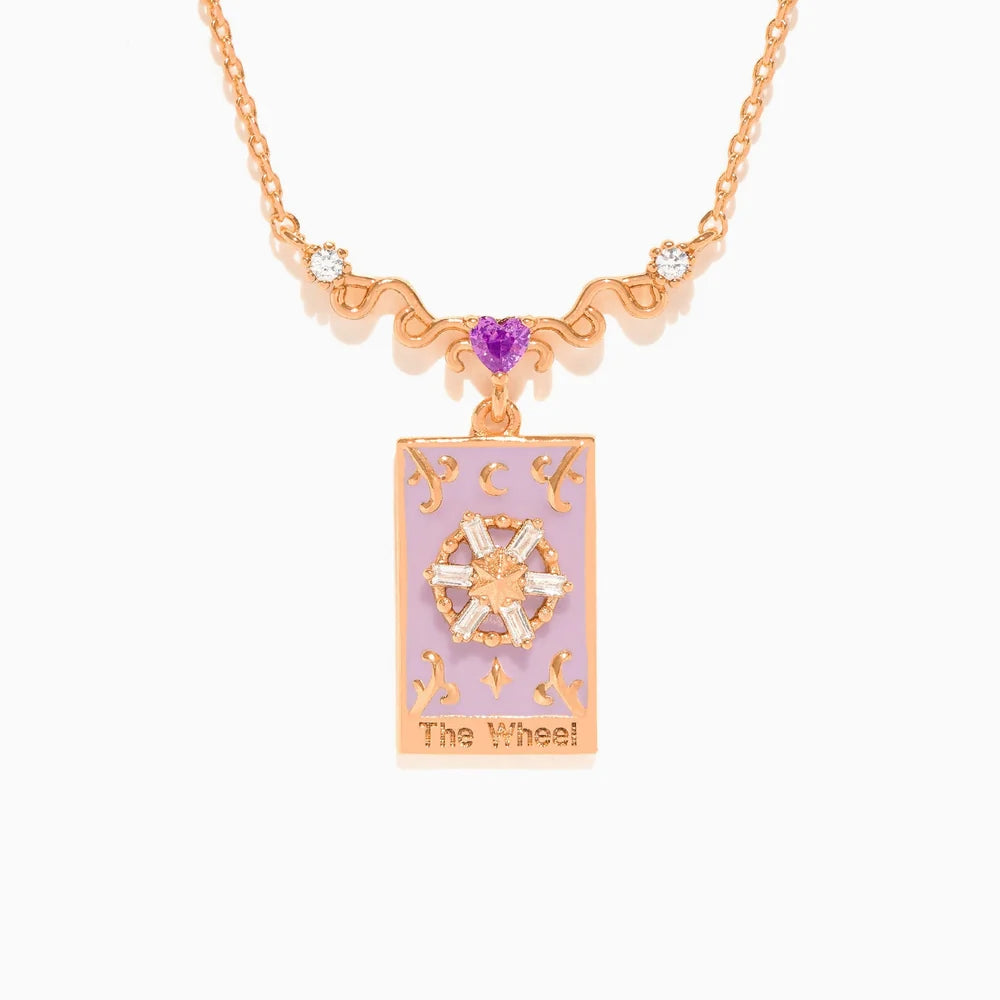 The Wheel of Fortune Tarot Card Necklace