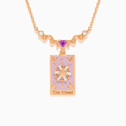 The Wheel of Fortune Tarot Card Necklace