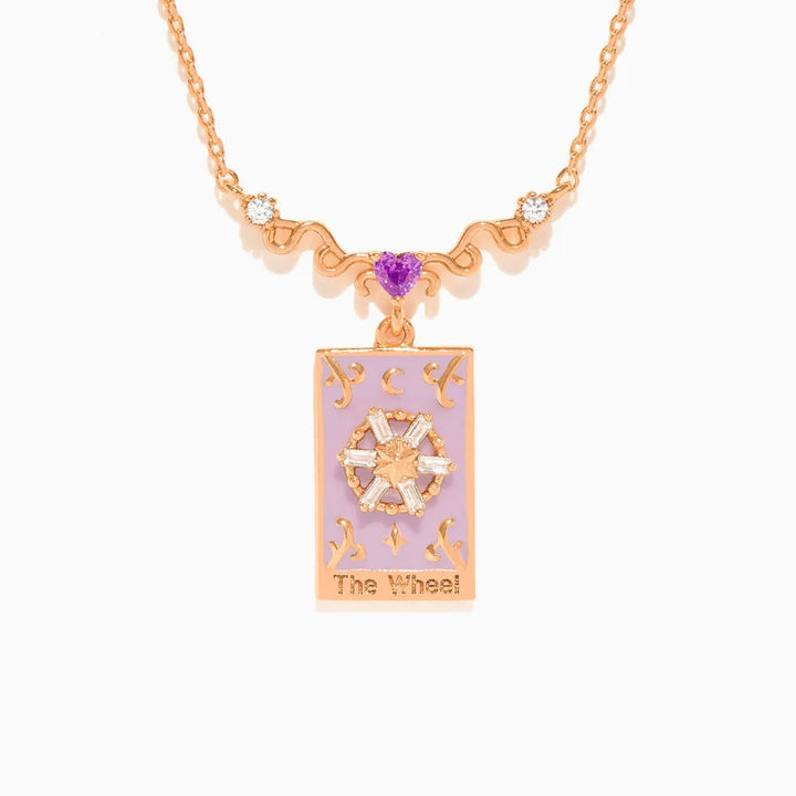 The Wheel of Fortune Tarot Card Necklace