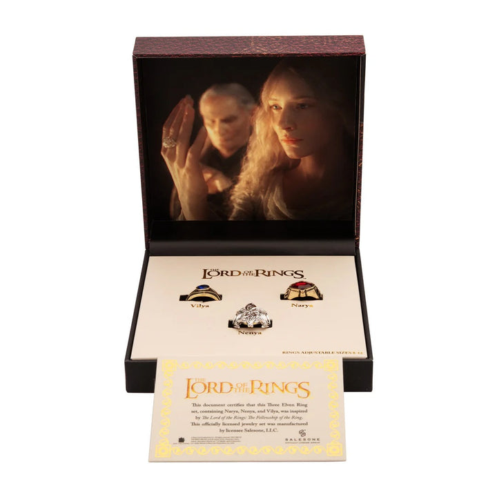 The Lord of The Rings Elven Rings of Power Set Fellowship Version