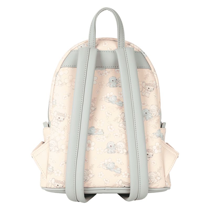 Loungefly Disney Stitch & Angel Cherry Blossom All-Over Print Mini Backpack