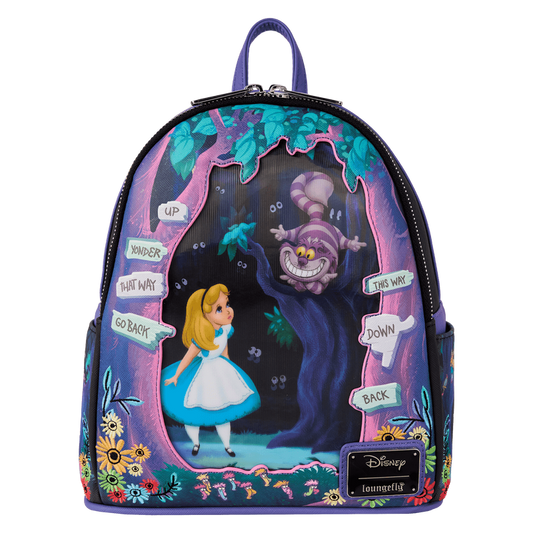 Loungefly Disney Alice in Wonderland Tulgey Wood Lenticular Mini Backpack