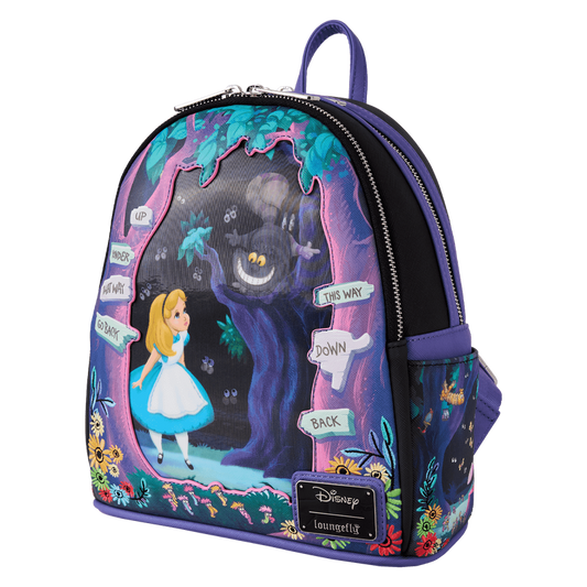 Loungefly Disney Alice in Wonderland Tulgey Wood Lenticular Mini Backpack