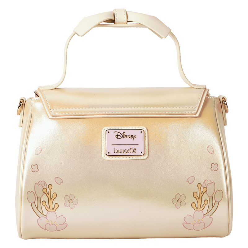 Loungefly Disney Stitch & Angel Cherry Blossom Bow Handle Crossbody Bag